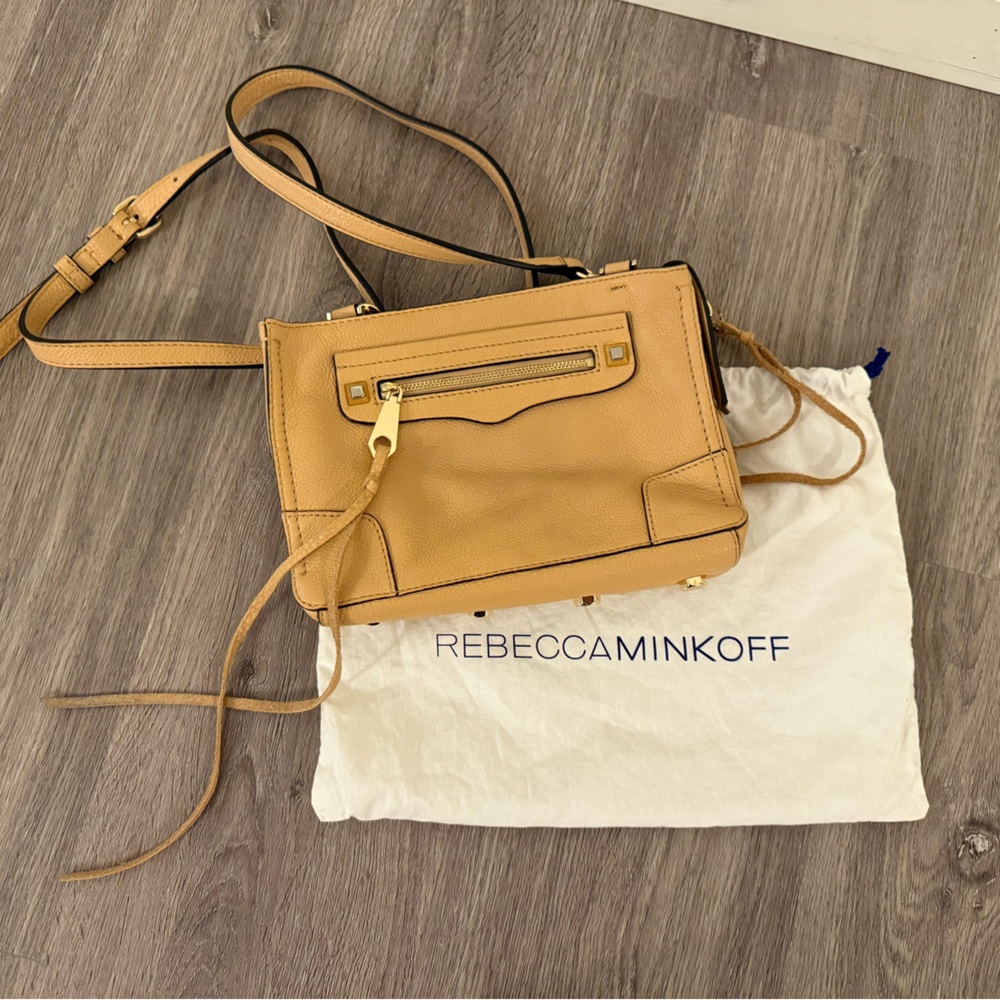 Rebecca minkoff peach tan cross bag